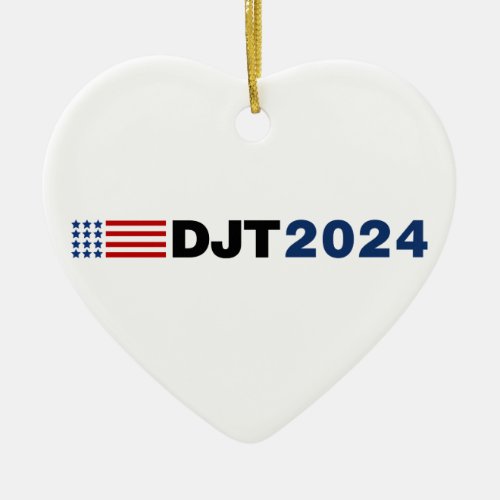 Trump 2024 DJT Ceramic Ornament