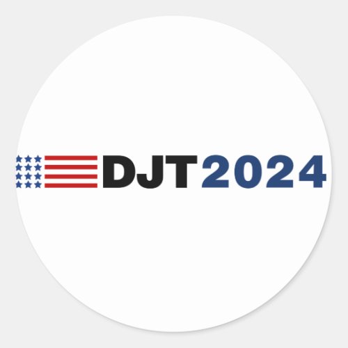 Trump 2024 DJT Classic Round Sticker