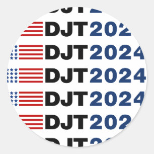 Trump 2024 DJT Classic Round Sticker