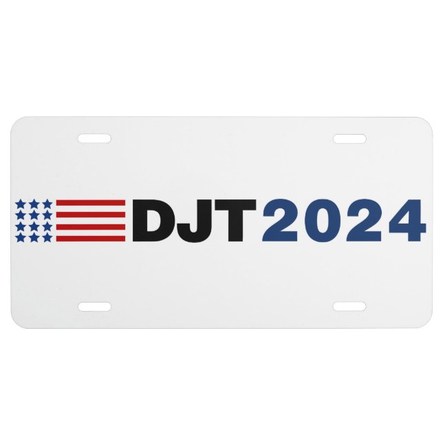 Trump 2024 DJT License Plate (Front)
