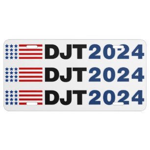 Trump 2024 DJT License Plate