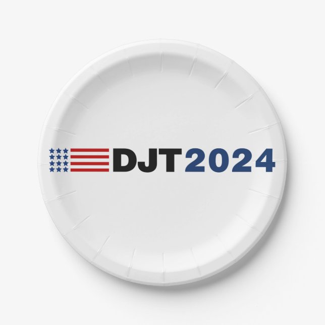 Trump 2024 DJT Paper Plates (Front)