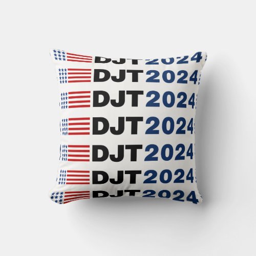 Trump 2024 DJT Throw Pillow