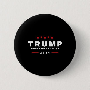 Trump 2024 Don't Tread On Maga Snake Rattlesnake Button