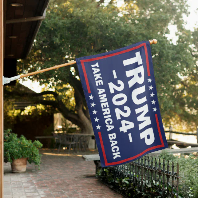 Trump 2024 Double Sided Flag Zazzle