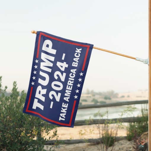 Trump 2024 Double Sided Flag Zazzle