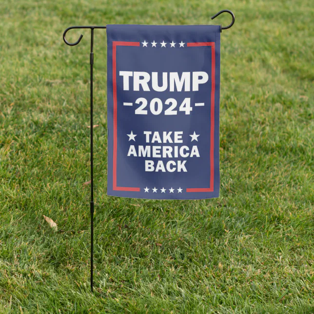 Trump 2024 Double Sided Garden Flag | Zazzle