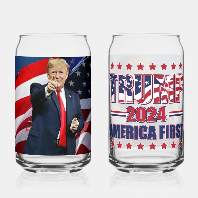 Trump 2024 - Drill Drill Drill Can Glass (Back)