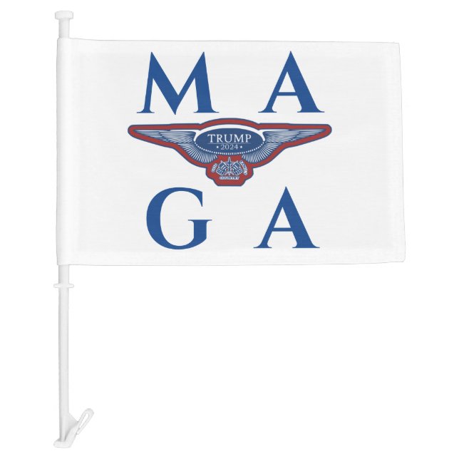 TRUMP 2024 EAGLE WINGS CAR FLAG (Front)
