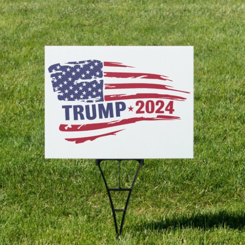 Trump 2024 Election American Flag Sign