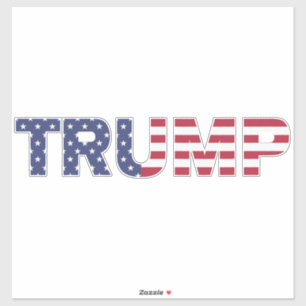 Trump 2024 Election American Flag Sticker