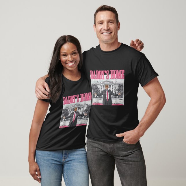 Trump 2024 Election Daddy's Home Pink T-Shirt (Unisex)