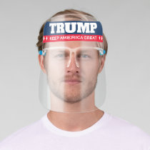 Trump 2024 election keep america great transparent face shield