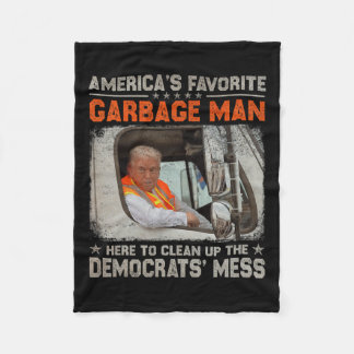 Trump 2024 Election Trump Garbage Man Vote Trump P Fleece Blanket