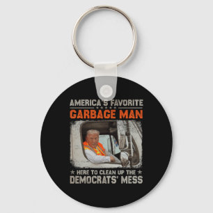 Trump 2024 Election Trump Garbage Man Vote Trump P Keychain
