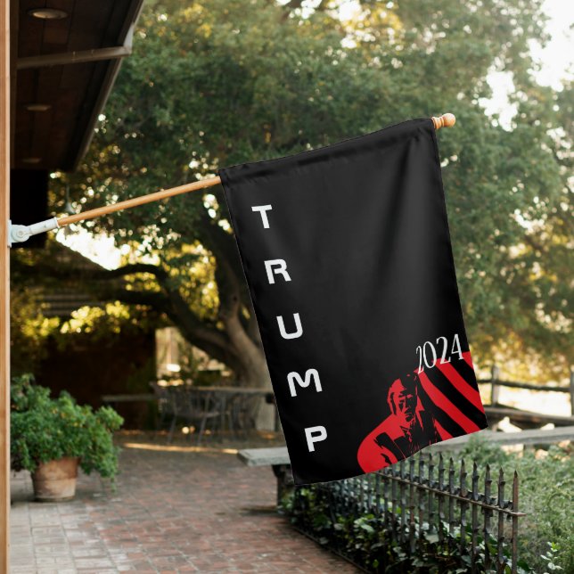 Trump 2024 Election Weatherproof Yard Flag (In SItu)