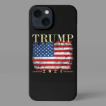 Trump 2024 Elegant Gold Vintage Flag iPhone 13 Case