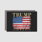 Trump 2024 Elegant Vintage Flag Car Magnet (Front)