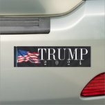 Trump 2024 Elegant Waving Flag Car Magnet