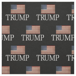 Trump 2024 Fabric with Vintage American Flag