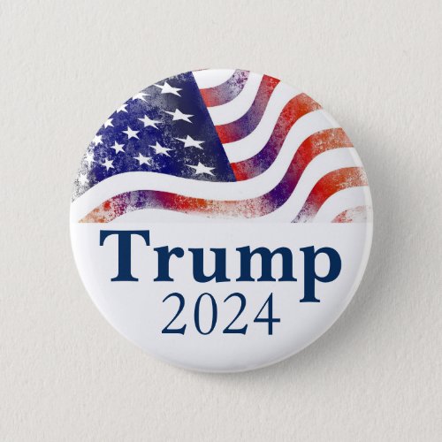 Trump 2024 Faded American Flag Campaign Button