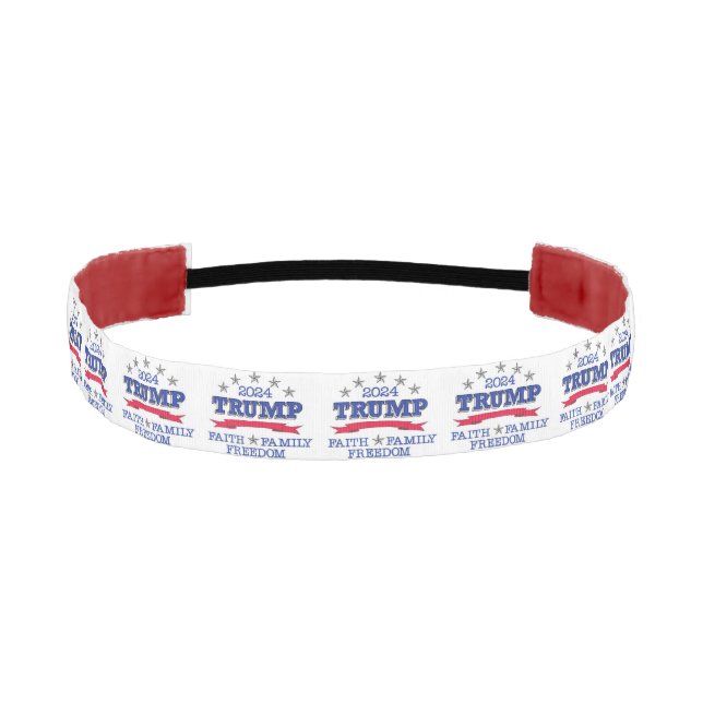 Trump 2024 Faith, Family, Freedom Athletic Headband (Front)