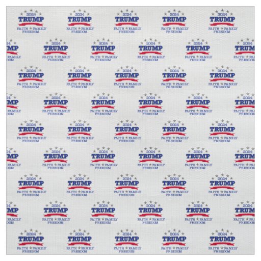 Trump 2024 Faith Family Freedom Fabric