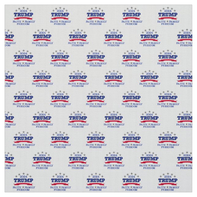 Trump 2024 Faith Family Freedom Fabric (Swatch)