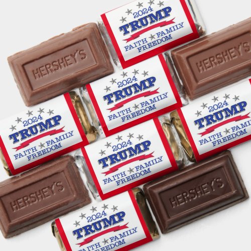 Trump 2024 Faith Family Freedom Hersheys Miniatures