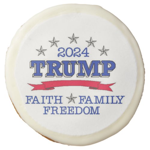 TRUMP 2024 FaithFamilyFreedom Sugar Cookie