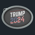 Trump 2024 Fan Design  Belt Buckle<br><div class="desc">For all Donald Trump supporters,  a wonderful design to show their support. Donald John Trump is an American entrepreneur,  entertainer and politician from the Republican Party. He was the 45th President of the United States from 2017 to 2021.</div>