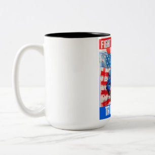 TRUMP 2024 FIGHT FIGHT FIGHT Two-Tone COFFEE MUG