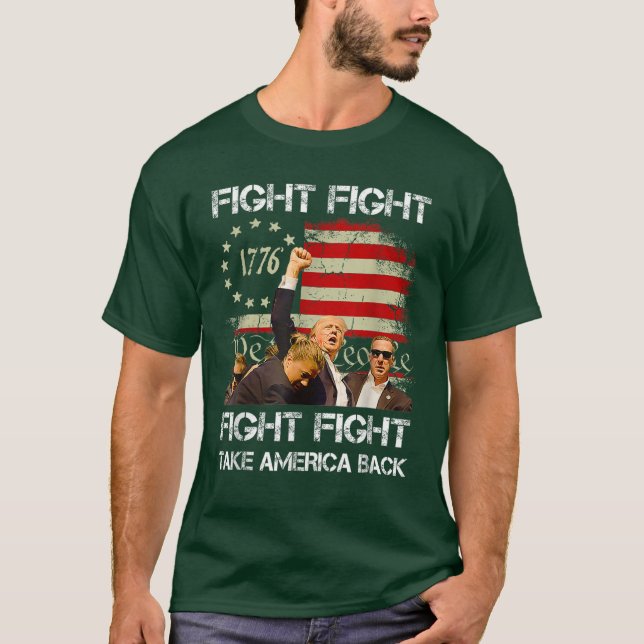 Trump 2024 Fight Fist Rally Trump Rally 2024 T-Shirt (Front)