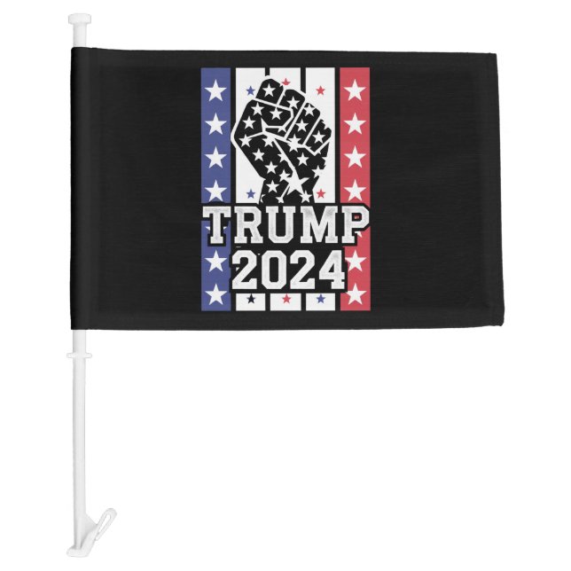 Trump 2024 Fist Outlaw Hillbilly J.D.Vance 2024 Car Flag (Front)