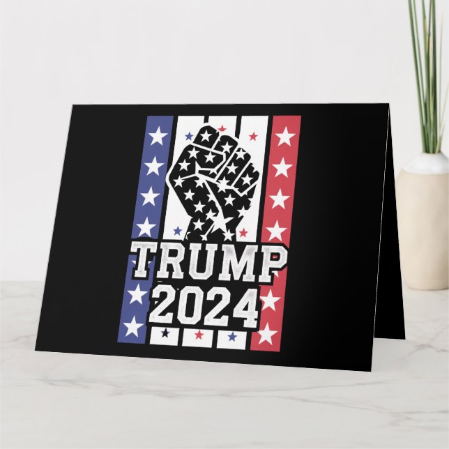 Trump 2024 Fist Outlaw Hillbilly J.D.Vance 2024 Card (Front)