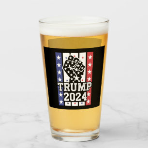Trump 2024 Fist Outlaw Hillbilly J.D.Vance 2024 Glass