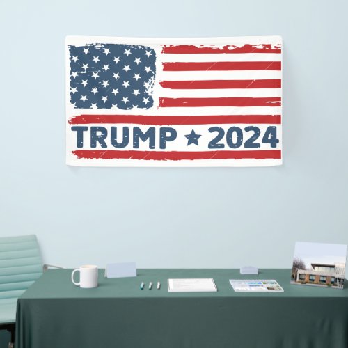 Trump 2024 Flag America  Banner