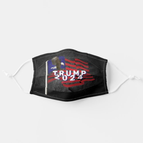 Trump 2024 Flag and Bald Eagle Adult Cloth Face Mask