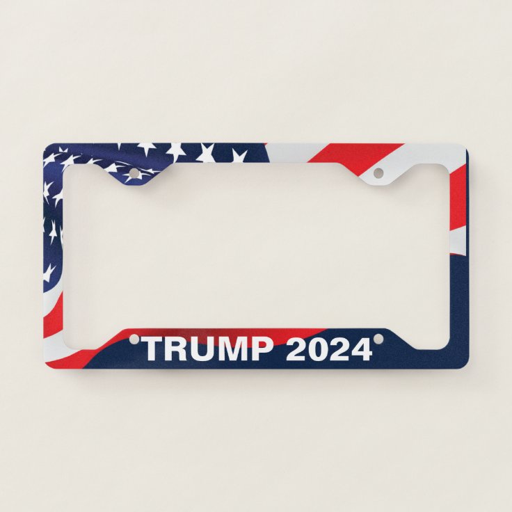 Trump 2024 Flag License Plate Frame Zazzle   Trump 2024 Flag License Plate Frame R73f8dd9885e34ff7b8ad4fec0a6c93ad Krlfv 736 