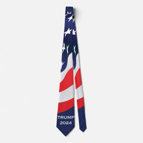 Trump 2024 Flag Neck Tie