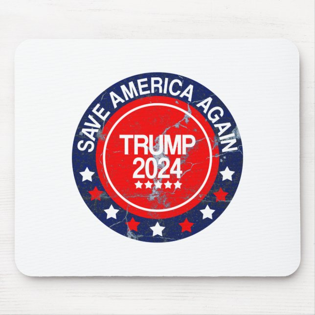 trump 2024 flag save america mouse pad (Front)
