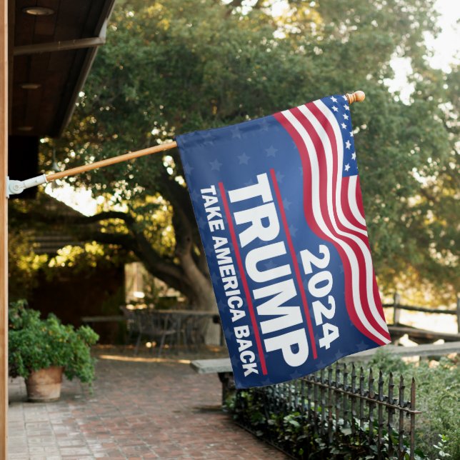Trump 2024 Flag Take America Back Flag (In SItu)