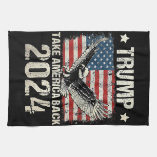 Trump 2024 flag take America back men women Trump  Kitchen Towel
