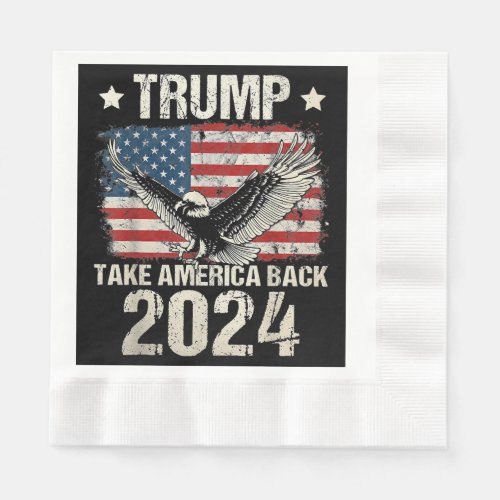 Trump 2024 flag take America back men women Trump  Napkins