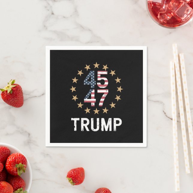 Trump 2024 Flag Take America Back Trump 45 47  Napkins (Insitu)