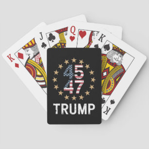 Trump 2024 Flag Take America Back Trump 45 47 Poker Cards