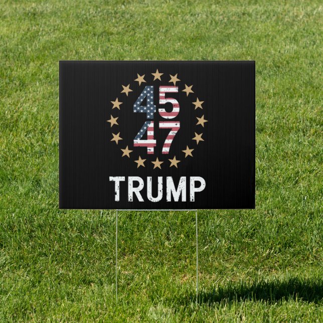 Trump 2024 Flag Take America Back Trump 45 47  Sign (Insitu)
