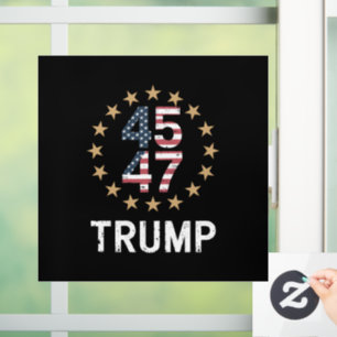 Trump 2024 Flag Take America Back Trump 45 47 Window Cling