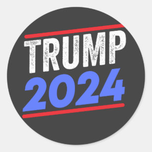 Trump 2024 For President Donald Jr. Maga Election Classic Round Sticker