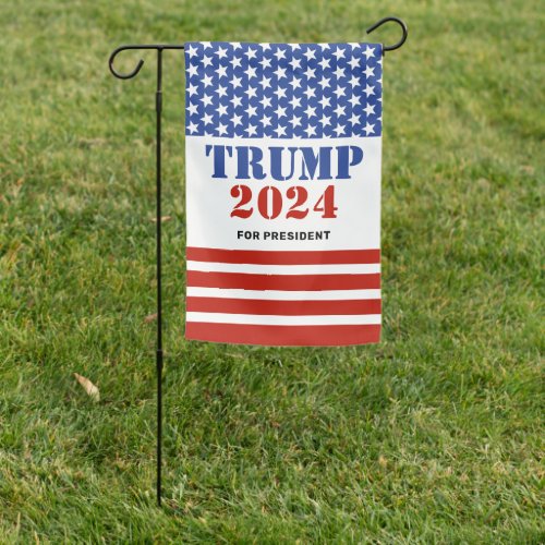 Trump 2024 for President Election Campaign Garden Flag